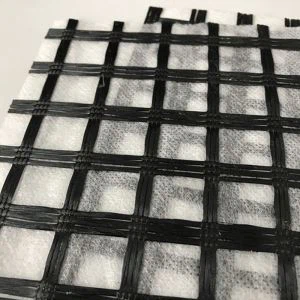 PET Geogrid kuitukankaalla