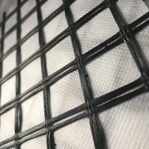 Polyesteri Geogrid kuitukankaiden kanssa